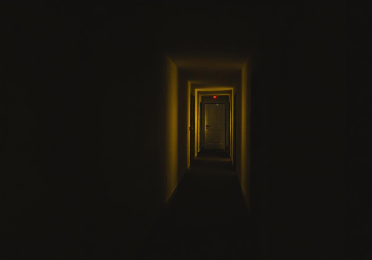 Imagen simbólica de un portal en penumbra, evocando el caso del violador del portal
